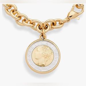 Miabella 18K Gold over Bronze Italian Genuine 500-Lira